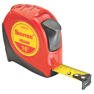 STARRETT KTX34-16-N Exact 3/4'' x 16' English Pocket Tape, Graduated in 1/16''