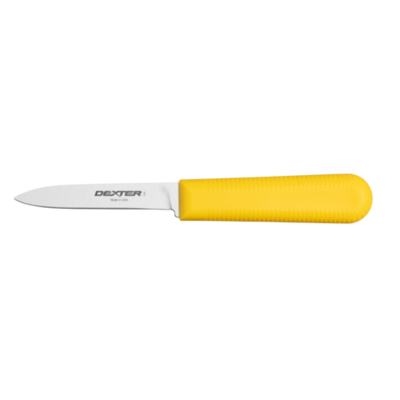 Dexter 15303Y SANI-SAFE® 3¼" Cook's Style Paring Knife - Yellow