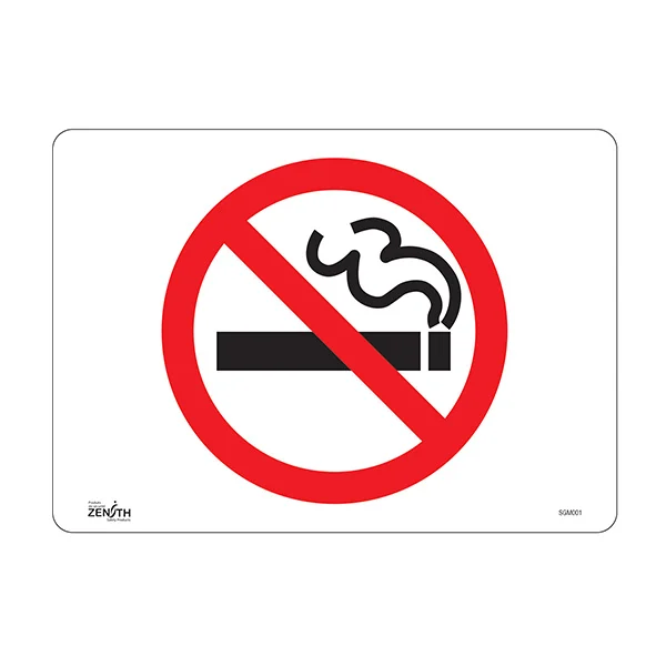 No Smoking Sign - 14" x 10" - Vinyl - Pictogram