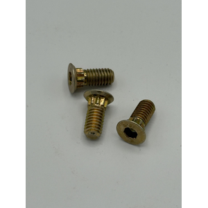 M6 - 1 X 13.1MM SOCKET LOW FLAT HEAD KNURLED BODY BOLT 10.9 ZINC YELLOW PER PRINT