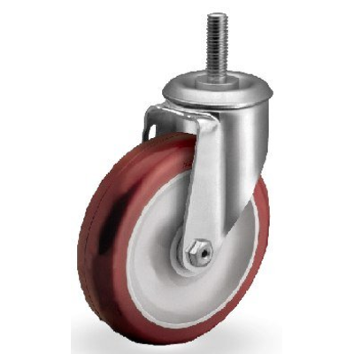 Caster Depot 130312UPBST28-B Threaded Stem Swivel Caster With Br
