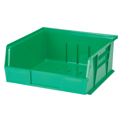 Stack & Hang Bin - Plastic - 11" x 10-7/8" x 5" - 50 lb Capacity - Green