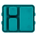 Cambro 9114CW414 Meal Delivery Camwear Tray 4-Compartment