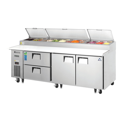 Everest EPPR3-D2 Swing Top Pizza Prep Table 12 Pans, 115v, NSF - 30 cu. ft.