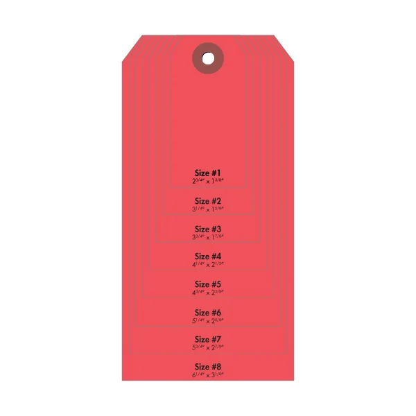#8 Cardstock Tag - Red