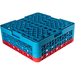 Carlisle RG25-2C410 25-Compartment Blue Glass Rack with 2 Red Ex