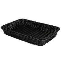 G.E.T. WB-1509-BK 18″ x 12.25″ Rectangular Basket, 2.5″ Deep