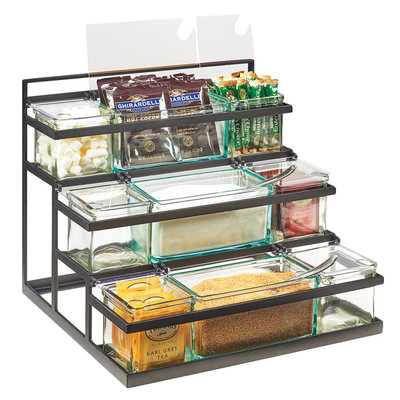Cal-Mil 3603-13 16"W x 14-3/4"D x 13-1/2"H Condiment Stair Step Display