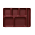 Copolymer 6-Compartment Tray, Cranberry (24/Case)