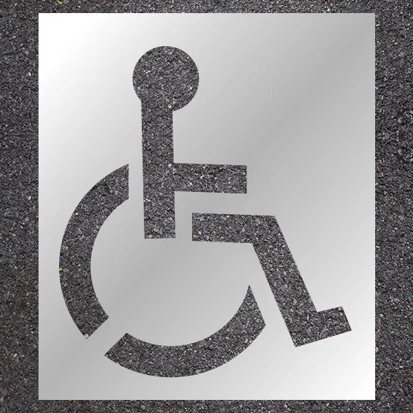 Handicap Parking Lot Stencil