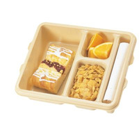 Cambro 9113CW414 Camwear Meal Delivery Tray 3-Compartment