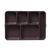 Sentry Series Flexible Extra Deep 6-Compartment Tray, Brown (24/Case)
