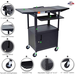 FSE 373-AVJ42KBCDL Adjustable-Height Steel AV Cart