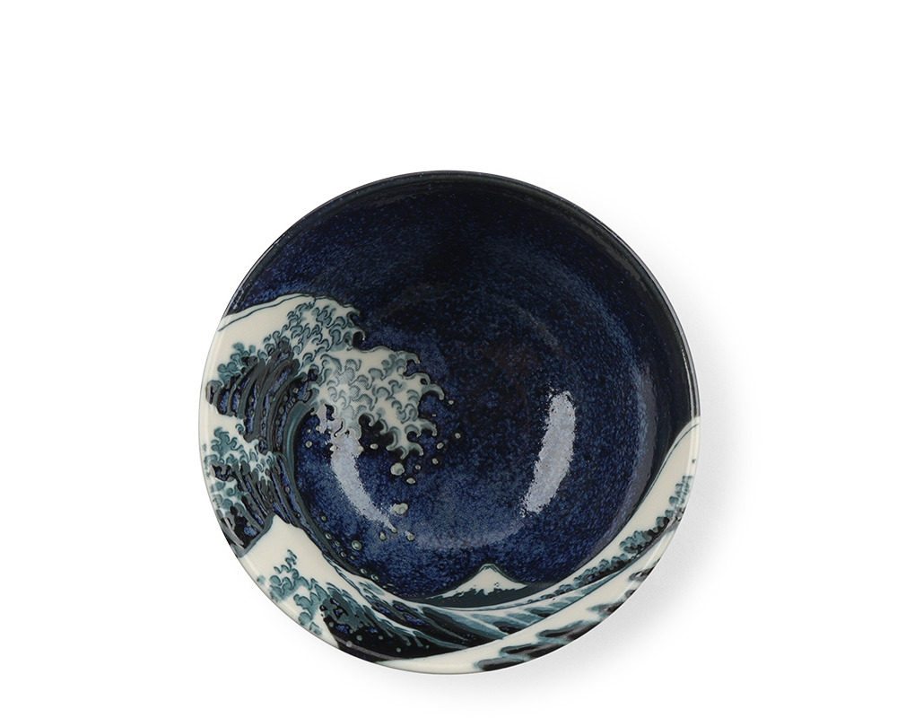 Bowl Namako Blue Great Wave 5"