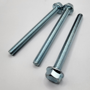 3/8" - 16 X 4" IFI-111 SERRATED HEX FLANGE SCREW SAE J429 GR 5 ZINC TRIVALENT CLEAR