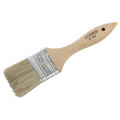 Winco WBR-20 Wood Handled 2" Pastry Brush