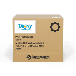 Tacony - 1972 - Motor,120,VAC,Ametek,5.7QBP,2 STG,B/B,9.0 Max AMP
