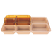 Cambro 1411CW133 Beige Polycarbonate Base Trays, 5 Compartment