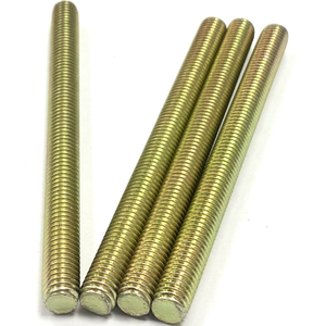 1/4" - 20 X 1 1/4" FULLY THREADED STRAIGHT ROD SAE J429 GR 8 ZINC TRIVALENT YELLOW