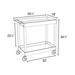 LUXOR EC11-B 32" x 18" Tub Cart - Two Shelves