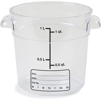 Carlisle StorPlus 1 qt Clear Round Container