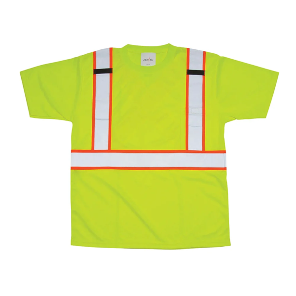 Safety T-Shirt - High Visibility Lime Green - Bird’s-Eye Polyester - CSA Class 2 Level 2 - 2X-Large