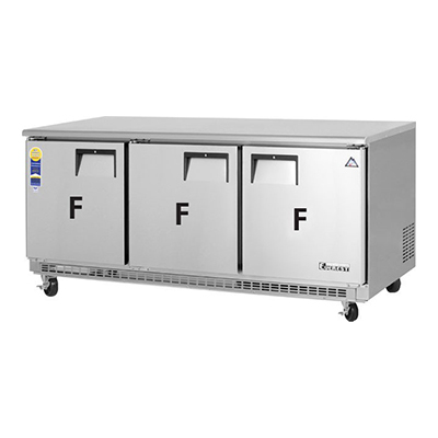 Everest ETBF3 3-Door Undercounter Freezer Back Mount