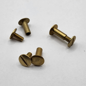 3/16" OD X 1/2" L SCREW POST WITH SCREW ALUMINUM ANTIQUE BRASS