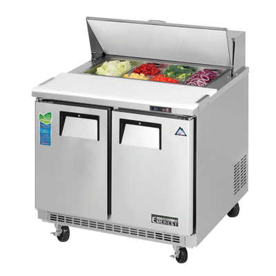 Everest EPBNSR2 Swing Top Prep Table 2 Doors, 115v, NSF - 10 cu. ft.