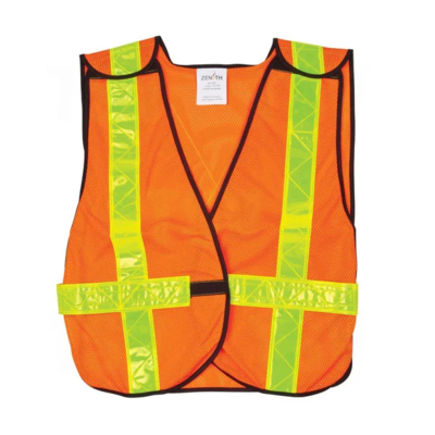 Safety Vest - Standard Duty - Tear-Away - High Visibility Orange