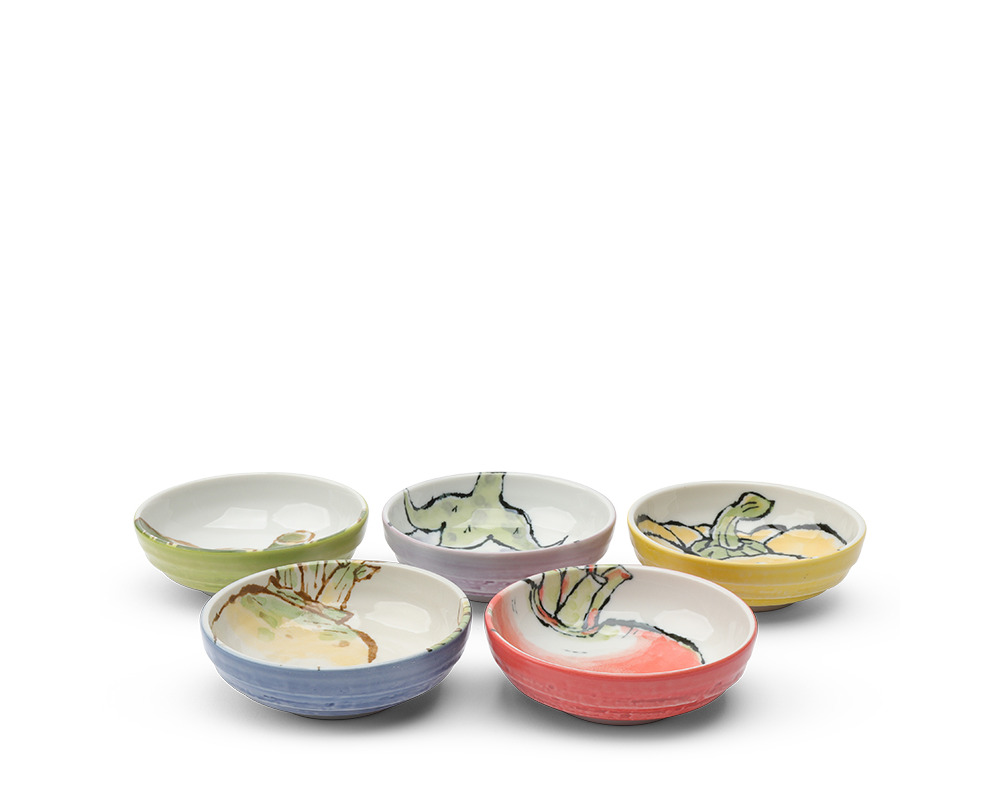 Vegetables Assorted Sauce Bowls Set/5 3-3/4"