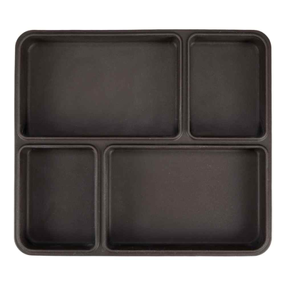 Cook's 447SS Brown Stackable 4-Compartment Flex Tray