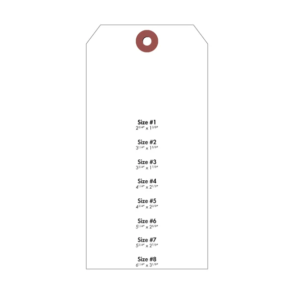 #8 Tyvek Tag - White