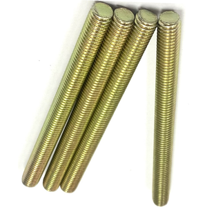 1 1/2" - 6 X 24" FULLY THREADED STRAIGHT ROD SAE J429 GR 8 ZINC TRIVALENT YELLOW