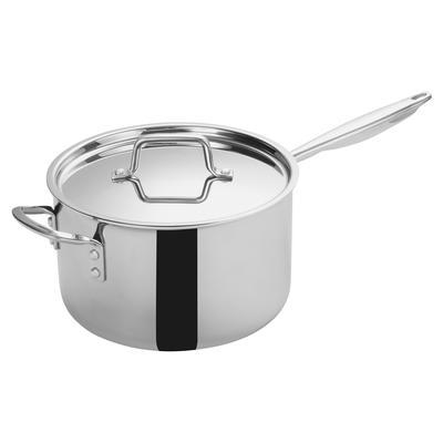 Winco TGAP-7 7 Qt. Tri-Gen™ Induction-Ready Sauce Pan