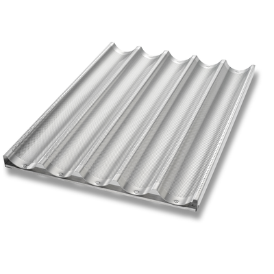Chicago Metallic 49035 17-3/4" X 25-3/4" X 1" Overall Uni-Lock Baguette Pan