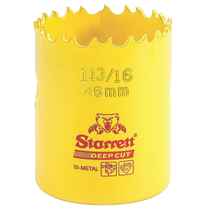 STARRETT DCH1136-G 1-13/16'' (46mm) NVP Deep Cut Bi-Metal Hole Saw