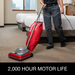 Sanitaire SC684G in use, 2,000-hour motor life