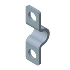 14.2MM X 46.7MM CTR TO CTR X 19.05MM W X 3MM THK 11.5MM HOLE DIA PIPE CLIP SINGLE LOW CARBON STEEL ZINC YELLOW PER PRINT