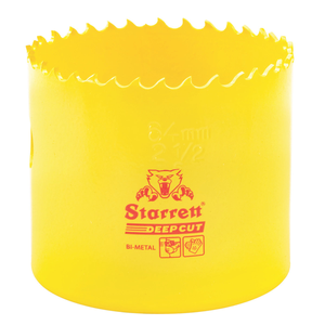 STARRETT DCH0212-G 2-1/2'' (64mm) NVP Deep Cut Bi-Metal Hole Saw