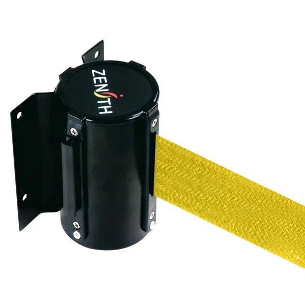 Wall Mount Barrier - 12' Yellow Tape