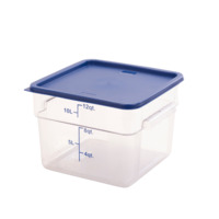 FSE 373-FC12C Food Container 12 Qt. Square Clear NSF