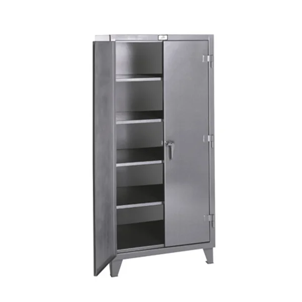 Storage Cabinet - Steel - Welded - Heavy-Duty - 48" x 24" x 72" - 4 Shelf - 1200 lb Capacity - Grey