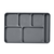 Marathon Raised 6-Compartment Insulated Meal Tray, Gray (10/Case)