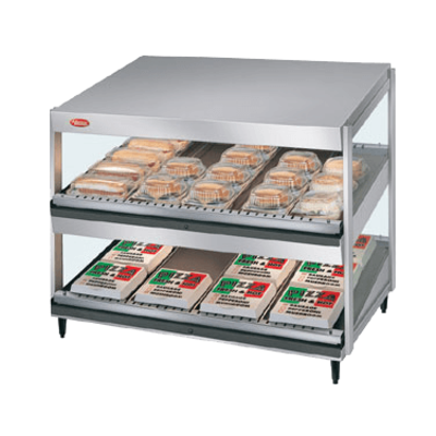 Hatco GRSDS-36D-120-QS Glossy Gray Display Merchandiser, Heated, For Multi-Product