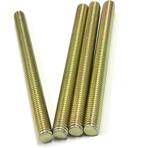 5/16" - 18 X 1" FULLY THREADED STRAIGHT ROD SAE J429 GR 8 ZINC TRIVALENT YELLOW