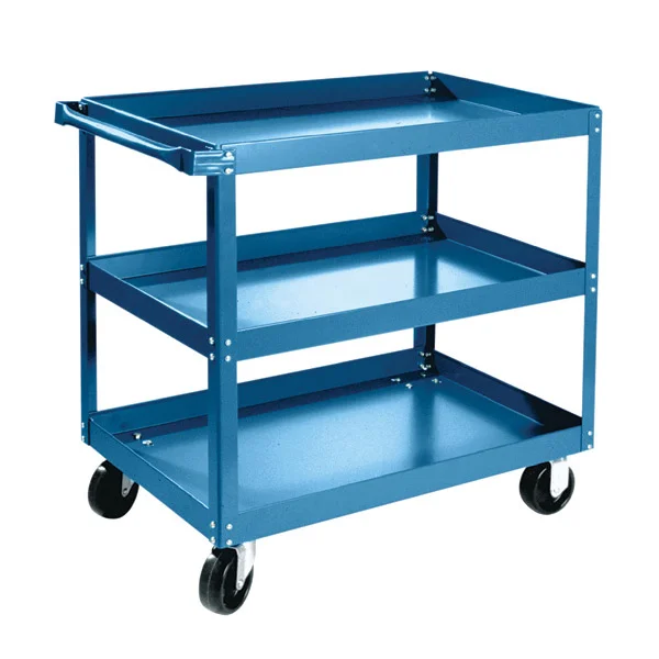 Shelf Cart - 36" x 24" x 36" - 900 lb Capacity - Steel - 3 Shelf - Polyolefin Wheels