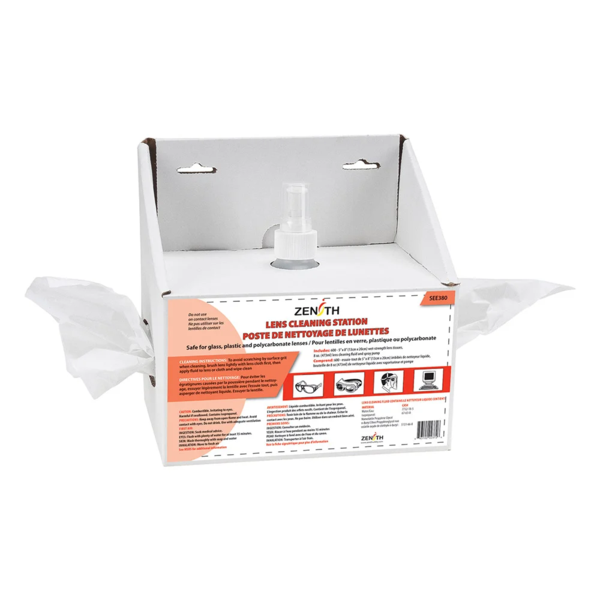 Lens Cleaning Station - Disposable - 600 Tissues - 237 ml Fluid