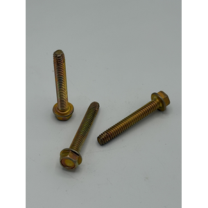 1/4" - 20 X 1 3/4" HEX WASHER HEAD THREAD CUTTING SCREW TYPE F STEEL CASE HARDENED ZINC YELLOW