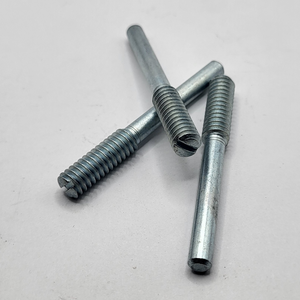 1/4" - 20 X 2" PARTIAL THREAD SLOTTED SET SCREW FLAT POINT 1018 1117 12L14 STEEL ZINC CLEAR PER PRINT